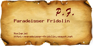 Paradeisser Fridolin névjegykártya